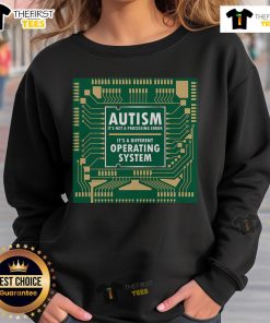Cozy sweatshirt featuring 'Top Autism Not Error' design, perfect for showcasing autism pride and uniqueness.