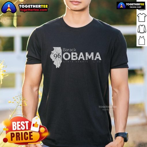 Top Barack Obama For Illinois Senate 13th District T-Shirt featuring a bold design and campaign logo for supporters.