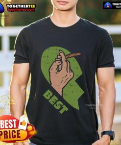 Top Best Buds Weed Heart Matching Couple T-Shirt design featuring a playful cannabis heart graphic for couples.