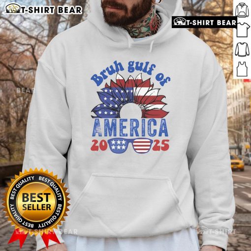 Stylish Top Bruh Gulf of America 2025 hoodie featuring a vibrant design perfect for casual wear and beach vibes.