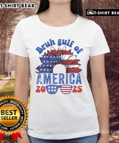 Top Bruh Gulf of America 2025 ladies tee featuring a vibrant design perfect for summer outings and beachwear.