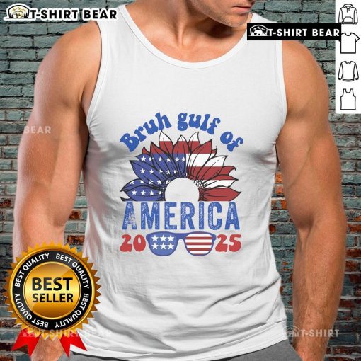 Stylish Top Bruh Gulf of America 2025 tank top featuring vibrant coastal graphics for summer fashion.