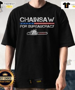 Alt Text: Top Chainsaw for Bureaucracy Doge T-Shirt showcasing humor in government efficiency with a playful design.