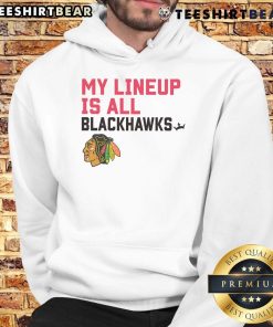 Top Chicago Blackhawks My Lineup Hoodie featuring team colors and logo, perfect for fans and game day attire.