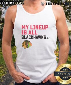 Stylish Top Chicago Blackhawks My Lineup Tank Top featuring team colors and logo, perfect for fans and summer wear.