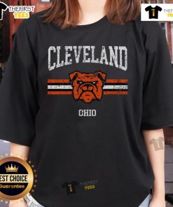 Cleveland retro vintage Ohio Bulldog ladies tee in stylish design, perfect for fans and casual wear.