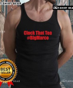 Bigmarco Tank Top featuring a fun 'Top Clock That Tea' design, perfect for casual summer wear and tea enthusiasts.