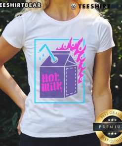 Top colorful hot milk box ladies tee featuring vibrant design and comfortable fit, perfect for casual wear.