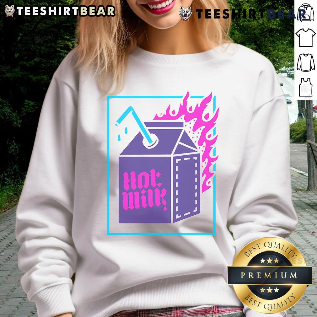 Top Colorful Hot Milk Box Sweatshirt Alt Text: Colorful hot milk box sweatshirt featuring vibrant graphics and cozy design, perfect for stylish, casual wear.