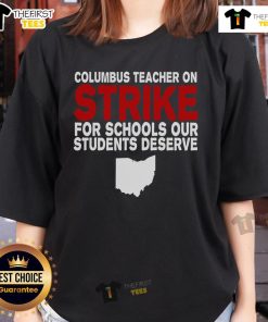 Columbus Ohio school teachers on strike holding signs for better schools and student support in a united protest.