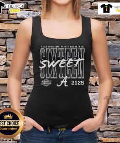 Top Crimson Alabama Crimson Tide 2025 NCAA Men's Basketball Tournament March Madness Sweet 16 tank top for fans.