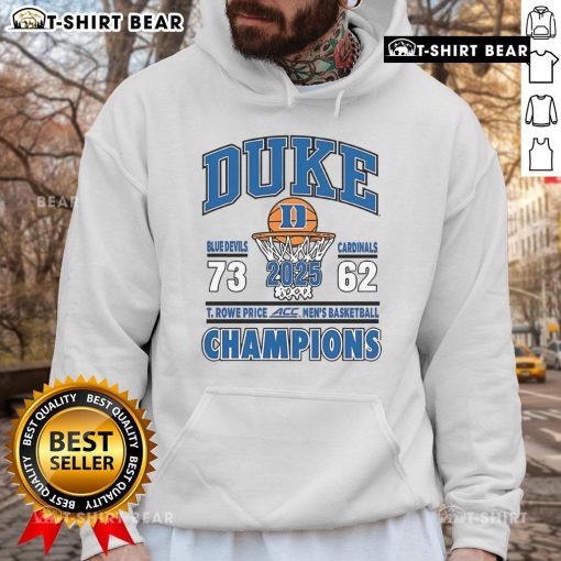 Top Duke 2025 Championship Hoodie featuring team colors and logo, perfect for fans celebrating Duke's victory.