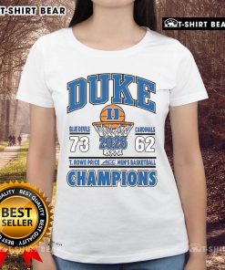 Top Duke 2025 Championship Ladies Tee featuring vibrant colors and stylish design for fans celebrating the victory.