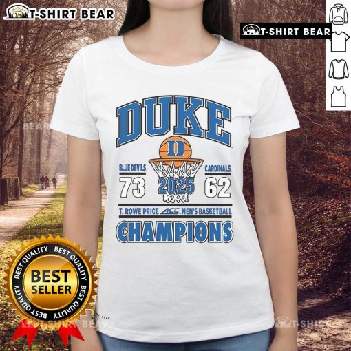 Top Duke 2025 Championship Ladies Tee featuring vibrant colors and stylish design for fans celebrating the victory.