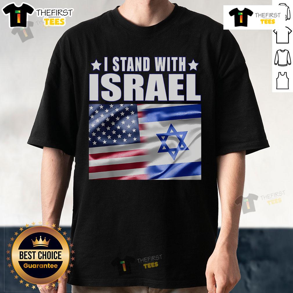 Top I Stand With Israel Support Israel T Shirt Top I Stand With Israel Support Israel T-Shirt featuring bold text in patriotic colors, perfect for expressing solidarity.