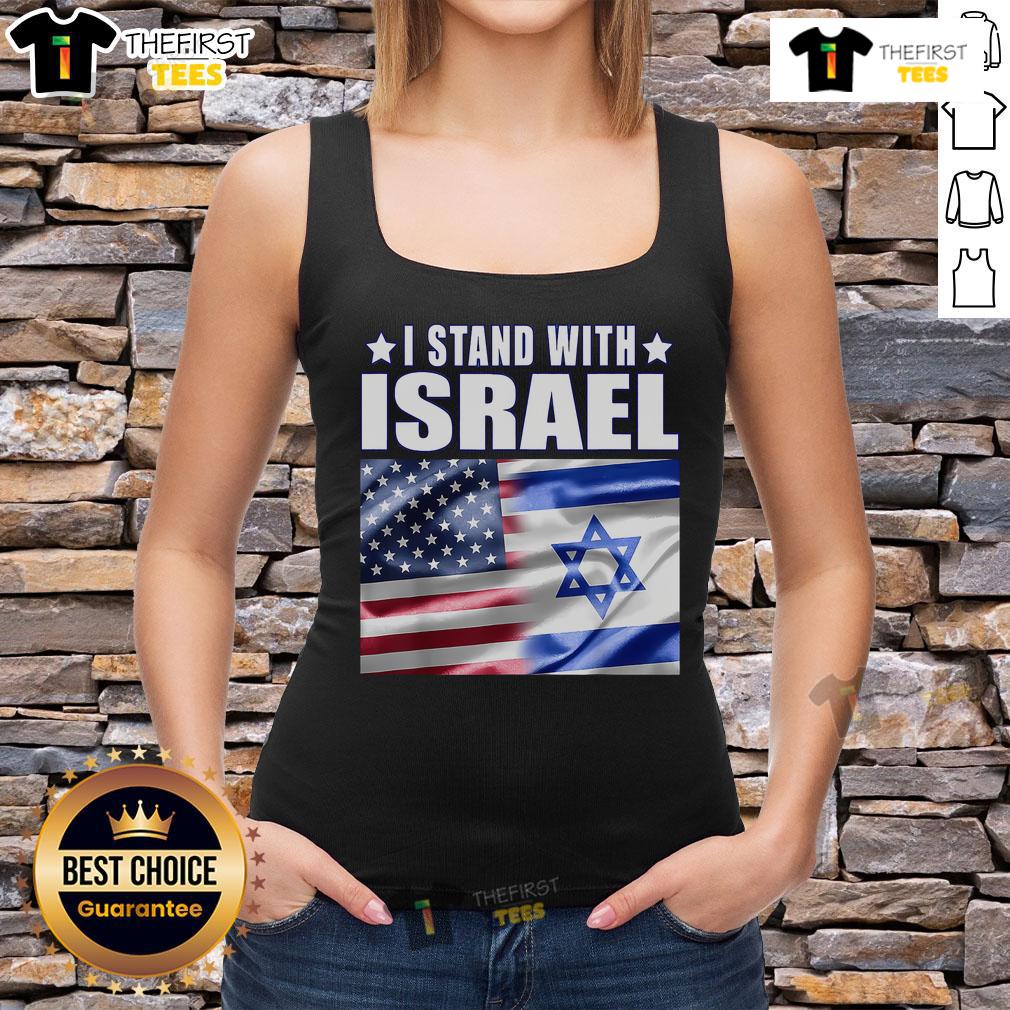 Top I Stand With Israel Support Israel Tank Top Support Israel tank top featuring 'I Stand With Israel' graphic, perfect for showing solidarity and style.