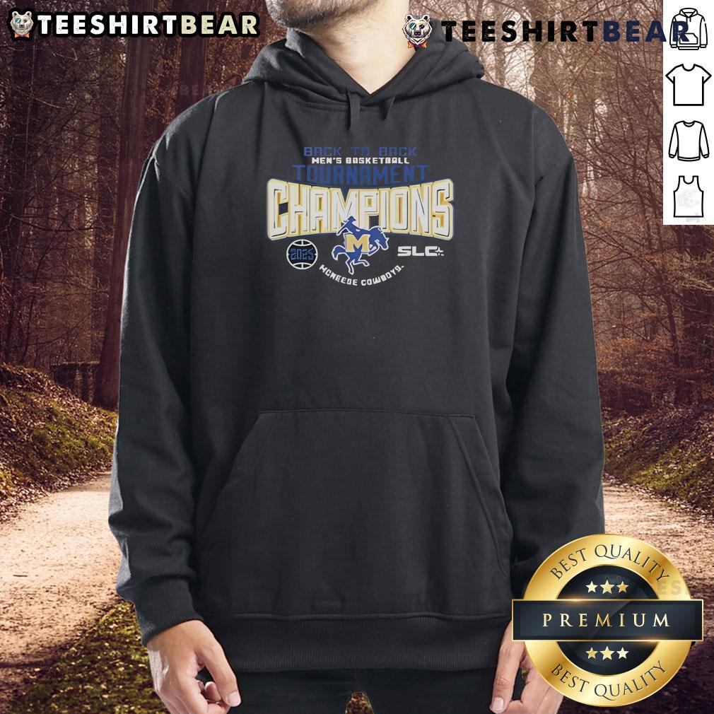 Top McNeese State Cowboys Southland Conference Men’s Basketball Tournament Champions 2025 Hoodie 2025 McNeese State Cowboys Southland Conference Men's Basketball Tournament Champions hoodie showcasing team pride.