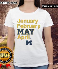 Top Michigan Basketball Ladies Tee for January-February-March-April with stylish design and vibrant team colors.