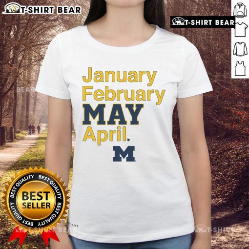 Top Michigan Basketball Ladies Tee for January-February-March-April with stylish design and vibrant team colors.