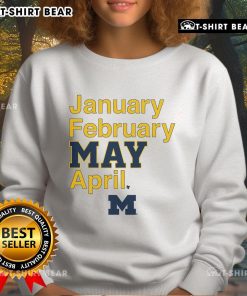 Cozy Top Michigan Basketball sweatshirt for January-April, perfect for fans showcasing team spirit during the season.