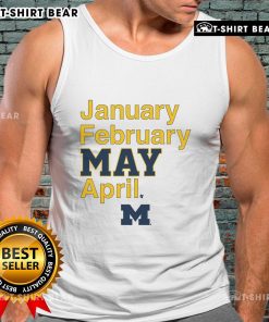 Top Michigan Basketball tank top for January-February-March-April, featuring vibrant colors and bold team logo design.
