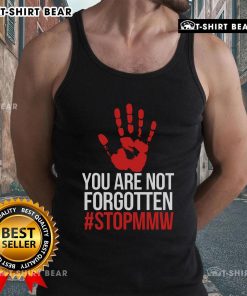 Top missing and murdered Indigenous women tank top design promoting awareness for MMW victims and advocacy.