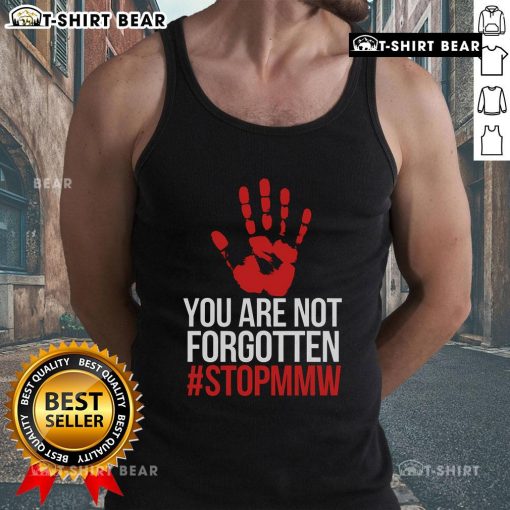 Top missing and murdered Indigenous women tank top design promoting awareness for MMW victims and advocacy.