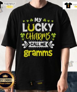 Top My Call Me Gramms St. Patrick's Day Gramms T-Shirt featuring festive green design and shamrocks for holiday celebrations.