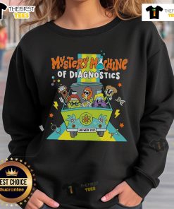 Top Mystery Machine sweatshirt for Diagnostics Lab Tech Lab Week 2025, featuring vibrant graphics and cozy design.