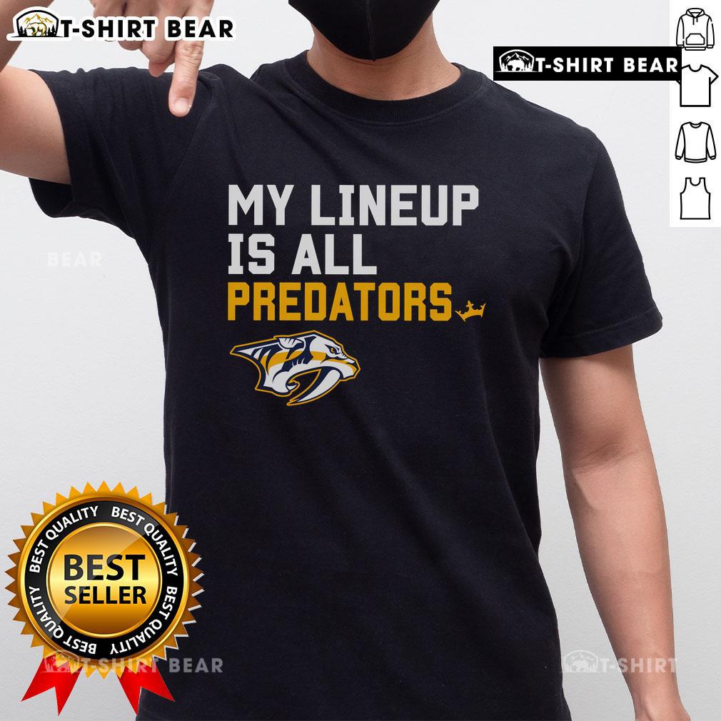 Top Nashville Predators My Lineup T Shirt Top Nashville Predators My Lineup T-Shirt featuring team colors and logo, perfect for fans supporting their favorite NHL team.