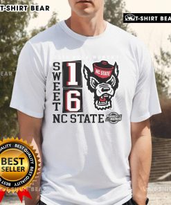 Top NC State Wolfpack 2025 NCAA Women's Basketball Tournament Sweet 16 No Look Pass T-Shirt in vibrant red.