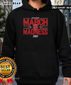 Top NCAA Men's Basketball 2025 Indiana Hoosiers March Madness hoodie featuring team colors and logo for fans.