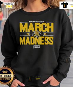 Cozy Wichita State Shockers sweatshirt for NCAA Men's Basketball 2025 March Madness, perfect for fans and game day wear.