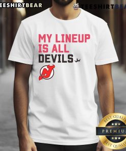 Top New Jersey Devils My Lineup T-Shirt featuring team colors and logo, perfect for fans and game day wear.