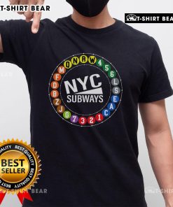 Top NYC New York City Train Station Signs Graphic T-Shirt featuring iconic transit designs and vibrant colors.