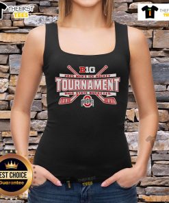 Ohio State Buckeyes 2025 Big Ten Men's Ice Hockey Tournament logo on a stylish tank top for fans.