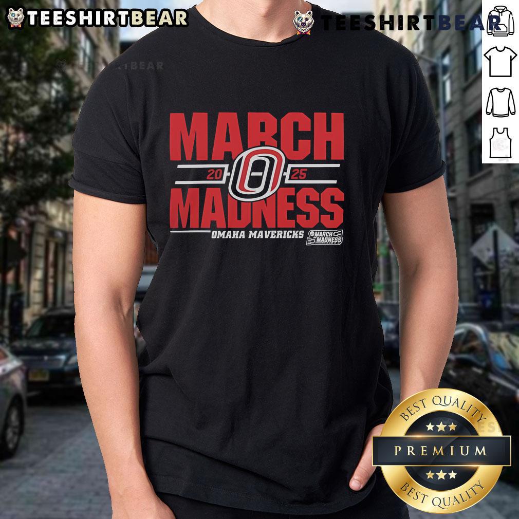 Top Omaha Mavericks 2025 March Madness D1 Men'S Basketball T Shirt Alt Text: Top Omaha Mavericks 2025 March Madness D1 Men's Basketball T-Shirt featuring team logo and vibrant design.