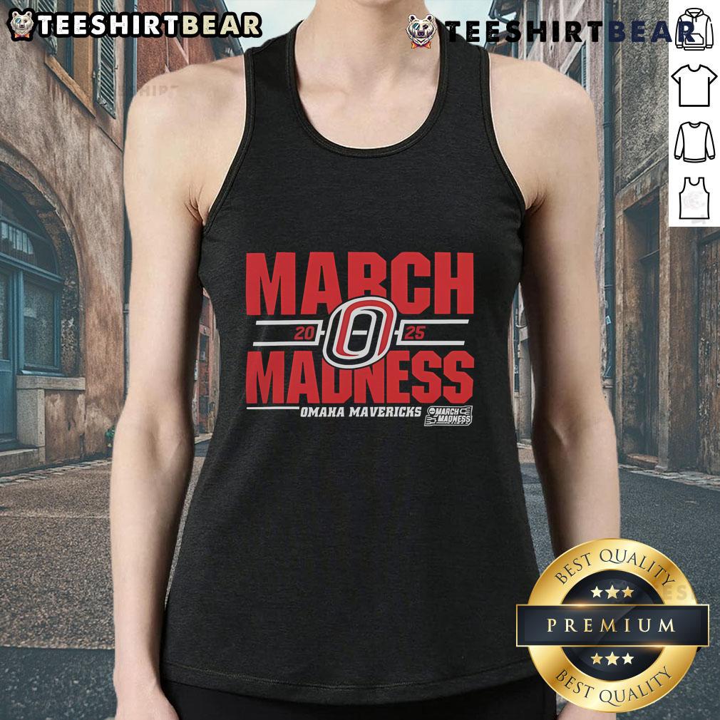 Top Omaha Mavericks 2025 March Madness D1 Men'S Basketball Tank Top Top Omaha Mavericks 2025 March Madness D1 Men's Basketball tank top featuring team colors and logo design.
