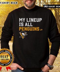 Cozy Top Pittsburgh Penguins My Lineup Sweatshirt featuring team colors and logo, perfect for fans on game day.