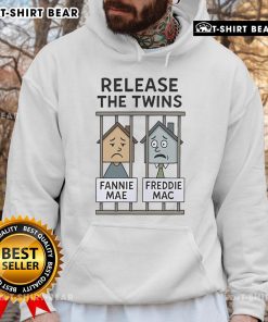 Cozy Top Release The Twins hoodie featuring Fannie Mae and Freddie Mac designs, perfect for stylish comfort.