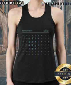 Top Scary Numbers Lumon Macrodata Refinement Tank Top featuring bold graphics and a stylish design for fans of the series.