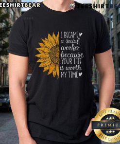 Top Social Worker Sunflower Caseworker T-Shirt for Social Work Month, celebrating dedication and compassion in social work.