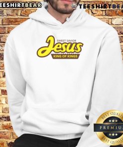Top Sweet Savior Jesus King of Kings hoodie featuring a stylish design and inspirational message for believers.
