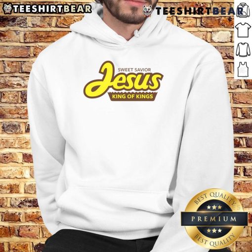 Top Sweet Savior Jesus King of Kings hoodie featuring a stylish design and inspirational message for believers.