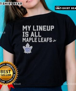 Top Toronto Maple Leafs My Lineup ladies tee showcasing team spirit and stylish design for female fans.