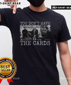 Top Trump Zelensky Retro T-Shirt featuring 'You Don't Have The Cards' slogan in vibrant colors, perfect for political humor.