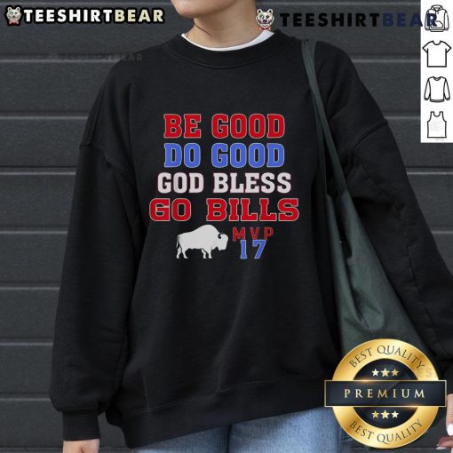 Alt Text: Top Vintage Be Good Do Good God Bless Go Bill MVP 17 Sweatshirt in stylish design, perfect for casual wear.