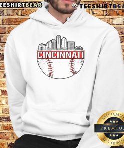 Vintage Cincinnati Ohio skyline hoodie showcasing iconic cityscape design and stylish comfort for all fans.