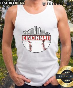 Top Vintage Cincinnati Ohio Skyline Apparel Tank Top featuring a stylish skyline design and comfortable fit.