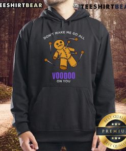 Funny Mardi Gras Voodoo Doll hoodie design featuring a sarcastic Halloween theme, perfect for New Orleans festivities.